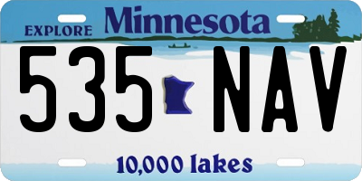 MN license plate 535NAV