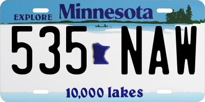 MN license plate 535NAW