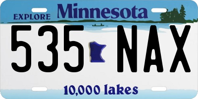MN license plate 535NAX