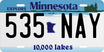 MN license plate 535NAY