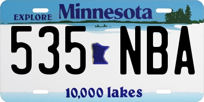 MN license plate 535NBA