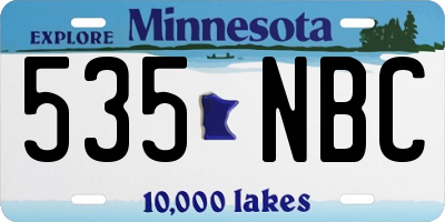 MN license plate 535NBC