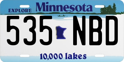 MN license plate 535NBD