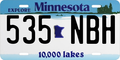 MN license plate 535NBH