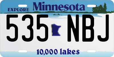 MN license plate 535NBJ