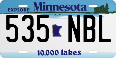 MN license plate 535NBL