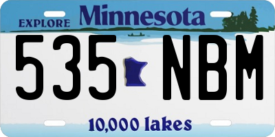 MN license plate 535NBM
