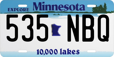 MN license plate 535NBQ