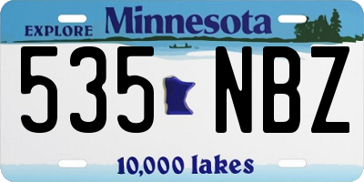 MN license plate 535NBZ