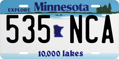 MN license plate 535NCA
