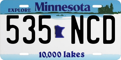 MN license plate 535NCD