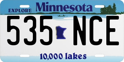 MN license plate 535NCE