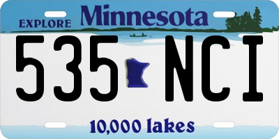MN license plate 535NCI