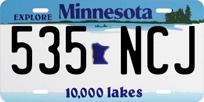 MN license plate 535NCJ