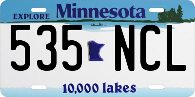 MN license plate 535NCL