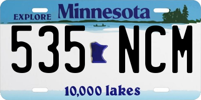 MN license plate 535NCM