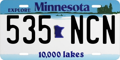 MN license plate 535NCN