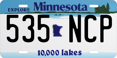 MN license plate 535NCP