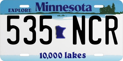 MN license plate 535NCR