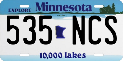 MN license plate 535NCS