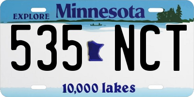 MN license plate 535NCT