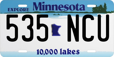 MN license plate 535NCU
