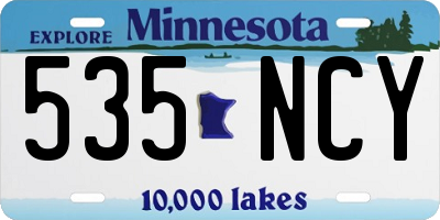 MN license plate 535NCY