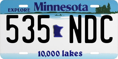 MN license plate 535NDC