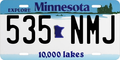 MN license plate 535NMJ