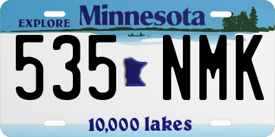MN license plate 535NMK