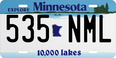 MN license plate 535NML