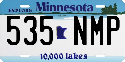 MN license plate 535NMP