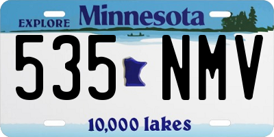 MN license plate 535NMV