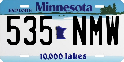 MN license plate 535NMW
