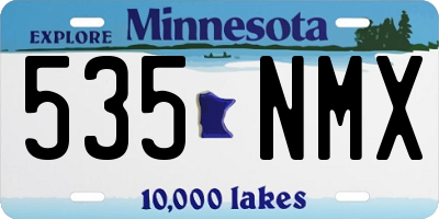 MN license plate 535NMX