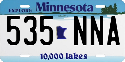 MN license plate 535NNA