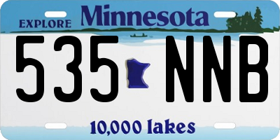 MN license plate 535NNB