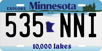 MN license plate 535NNI