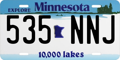 MN license plate 535NNJ