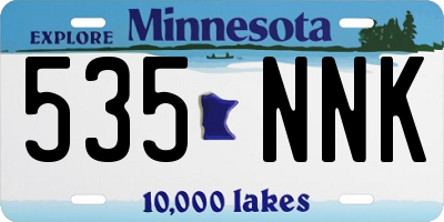 MN license plate 535NNK