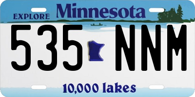 MN license plate 535NNM