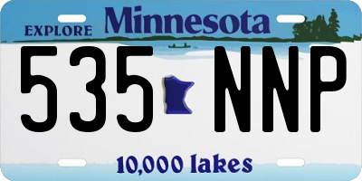 MN license plate 535NNP