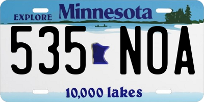 MN license plate 535NOA
