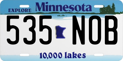 MN license plate 535NOB