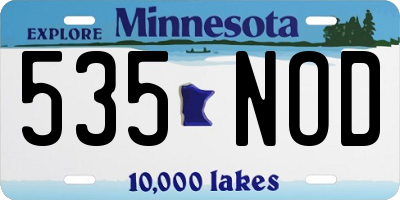 MN license plate 535NOD