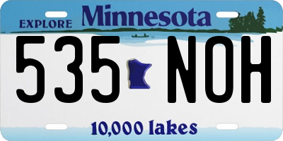 MN license plate 535NOH