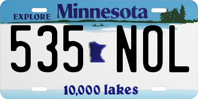 MN license plate 535NOL