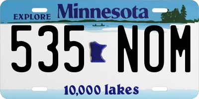 MN license plate 535NOM