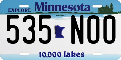 MN license plate 535NOO