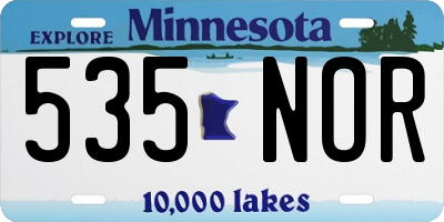 MN license plate 535NOR